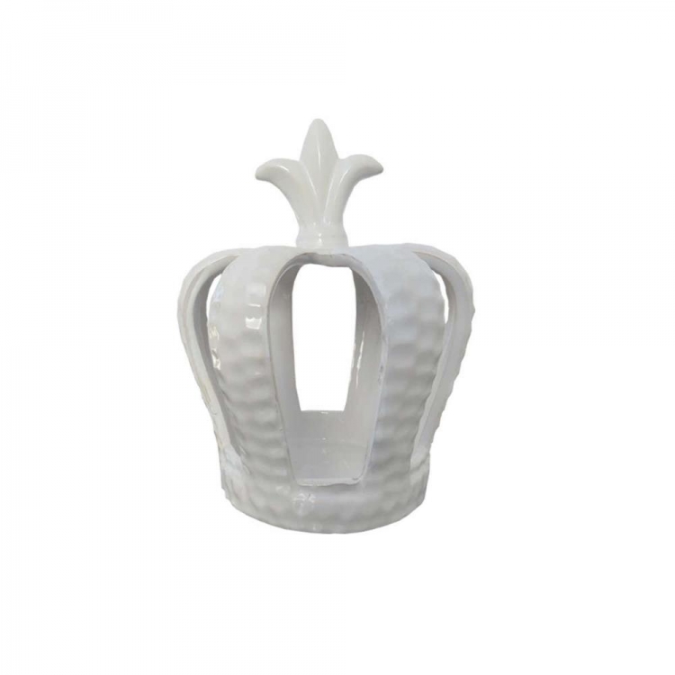 ΔΙΑΚΟΣΜΗΤΙΚΗ ΚΟΡΩΝΑ ΛΕΥΚΗ Κεραμικό Φ15.5xh17