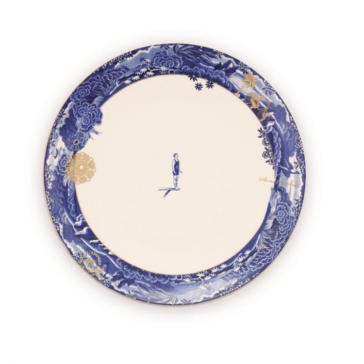 Pip Studio ΠΙΑΤΟ HERITAGE BORDER AQUA ΣΕΤ 6 ΤΜΧ Πορσελάνη Φ26x2