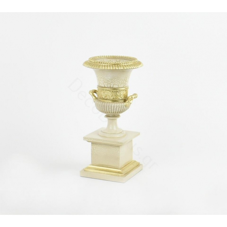 ΑΜΦΟΡΕΑΣ ΙΒΟΥΑΡ ΜΕ ΧΡΥΣΟ Συνθετικό 8x8xh20.5