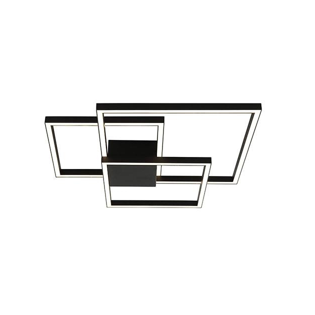 ΦΩΤΙΣΤΙΚΟ ΟΡΟΦΗΣ LED ΜΑΥΡΟ ΜΕ ΤΕΤΡΑΓΩΝΑ DIMMABLE Αλουμίνιο 56x56xh8.5