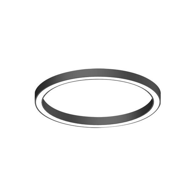 ΚΥΚΛΟΣ ΟΡΟΦΗΣ ΜΑΥΡΟΣ ΔΙΑΜΕΤΡΟΥ 60CM ΜΕ ON-OFF DRIVER Αλουμίνιο Φ60x7.8xh8