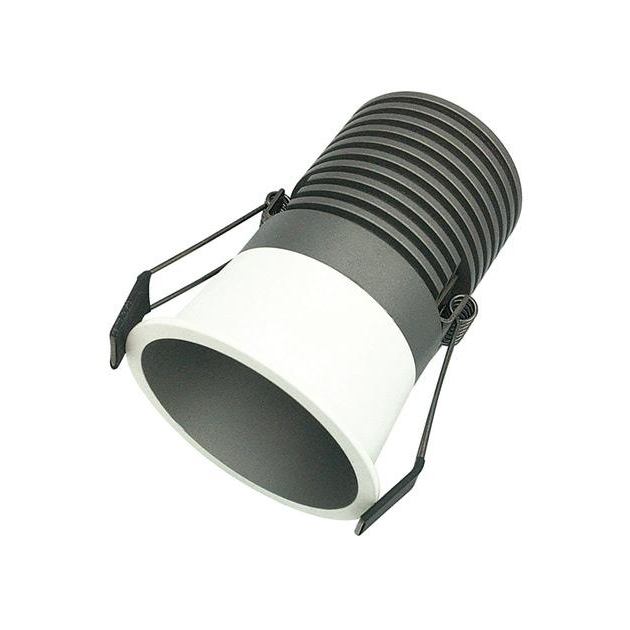 ΣΠΟΤ ΕΣΟΧΗΣ ΛΕΥΚΟ-ΜΑΥΡΟ ΜΑΤ Αλουμίνιο Φ7.5xh10