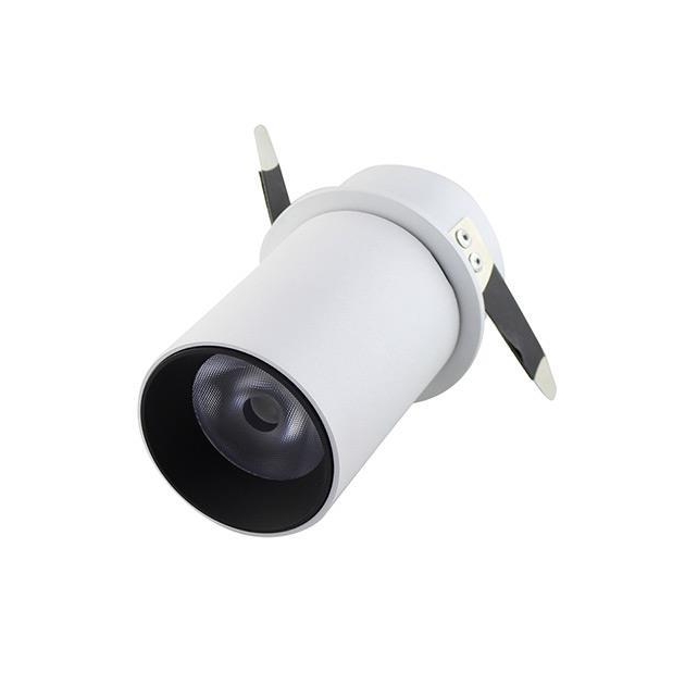 ΚΙΝΟΥΜΕΝΟ ΣΠΟΤ ΕΣΟΧΗΣ ΛΕΥΚΟ ΜΕ ΜΑΥΡΟ ΚΑΤΟΠΤΡΟ Αλουμίνιο Φ6.2xh8.3