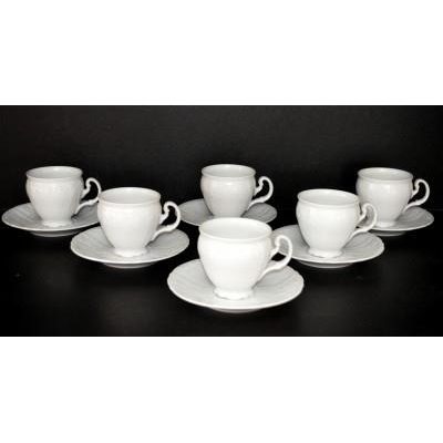 ΣΕΤ ΚΑΦΕ BERNADOTΤΕ ΛΕΥΚΟ 6 ΤΕΜΑΧΙΑ Πορσελάνη Φ6*6
