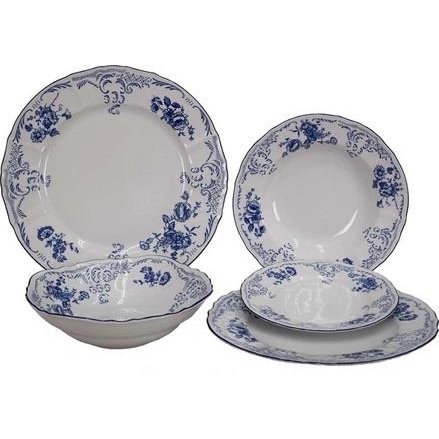 ΣΕΡΒΙΤΣΙΟ 20ΤΜΧ ΛΕΥΚΟ ΜΕ ΜΠΛΕ ΛΟΥΛΟΥΔΙ BERNADOTTE No25  ΠΟΡΣΕΛΑΝΗ ΤΣΕΧΙΑΣ Πορσελάνη