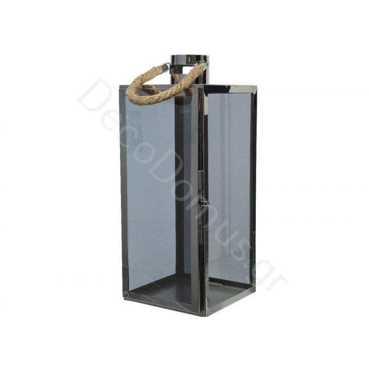 ΦΑΝΑΡΙ ΜΕ ΦΙΜΕ ΓΥΑΛΙ Μέταλλο 23x22.5xh57.50