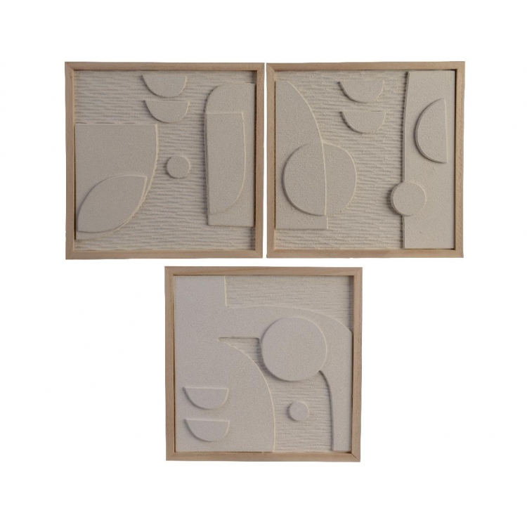 ΠΙΝΑΚΑΣ ΑΝΑΓΛΥΦΟΣ ΜΕ ΓΕΩΜΕΤΡΙΚΑ ΣΧΗΜΑΤΑ Ξύλο 30*30*2