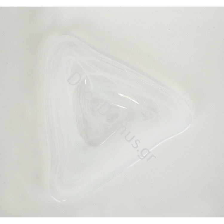 ΠΙΑΤΟ ΓΛΥΚΟΥ ΤΡΙΓΩΝΙΚΟ ΔΙΑΦΑΝΟ ΜΕ ΛΕΥΚΑ ΝΕΡΑ ΣΕΤ 6 ΤΜΧ Γυαλί 18.5x18.5xh1