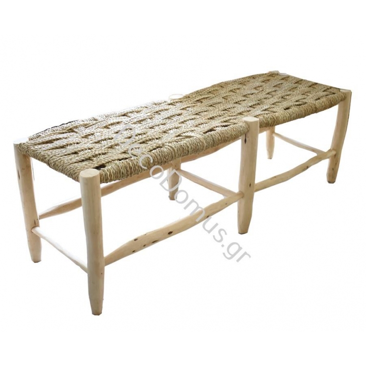 ΧΕΙΡΟΠΟΙΗΤΟ ΠΑΓΚΑΚΙ ΞΥΛΙΝΟ ΜΕ ΣΧΟΙΝΙ Ξύλο 123x40xh42