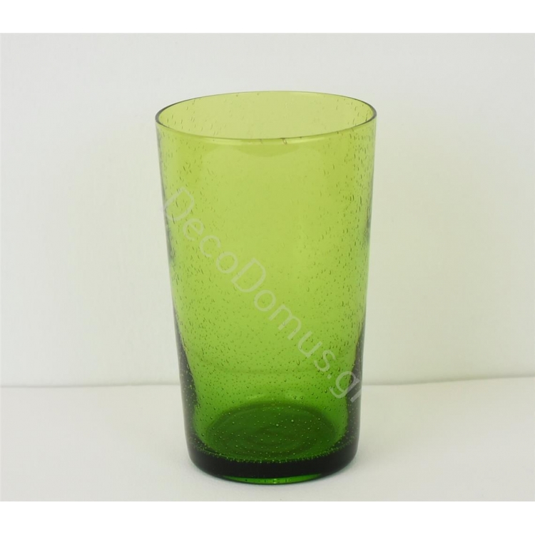 ΠΟΤΗΡΙ ΦΥΣΗΤΟ `SUNSET` ΝΕΡΟΥ OLIVE GREEN  480ML  6 ΤΜΧ Φυσητό γυαλί Φ8.5*Υ14 εκ.