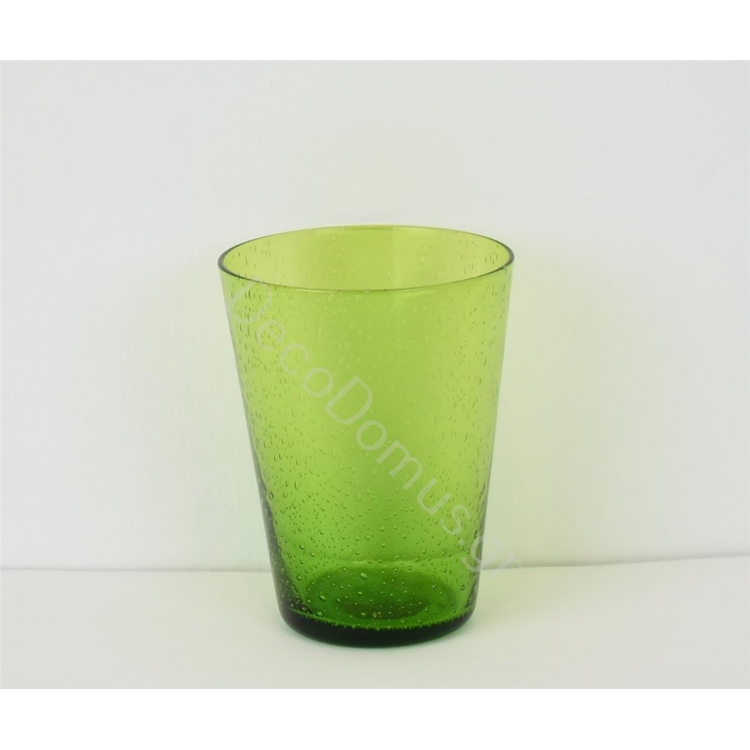 ΠΟΤΗΡΙ ΦΥΣΗΤΟ `SUNSET` ΝΕΡΟΥ OLIVE GREEN  330ML 6 ΤΜΧ Φυσητό γυαλί Φ8.5*Υ11 εκ.