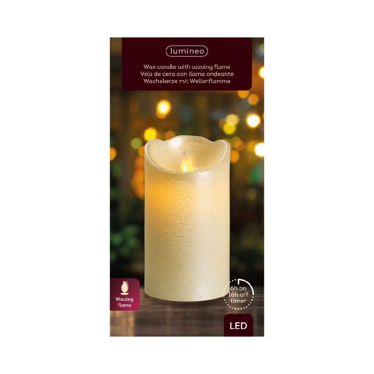 ΔΙΑΚΟΣΜΗΤΙΚΟ ΚΕΡΙ LED ΙΒΟΥΑΡ Y15 - KAEMINGK Κερί 7.5*7.5*Y15