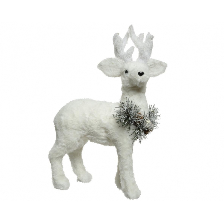 ΧΡΙΣΤΟΥΓΕΝΝΙΑΤΙΚΟ ΣΤΟΛΙΔΙ ΛΕΥΚΟ ΕΛΑΦΙ - KAEMINGK Συνθετικό 12*29*Y37