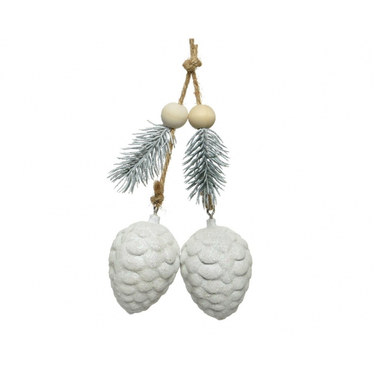 ΧΡΙΣΤΟΥΓΕΝΝΙΑΤΙΚΟ ΣΤΟΛΙΔΙ ΛΕΥΚΟ ΚΟΥΚΟΥΝΑΡΙ - KAEMINGK Κεραμικό 4.5*14*Y16.5