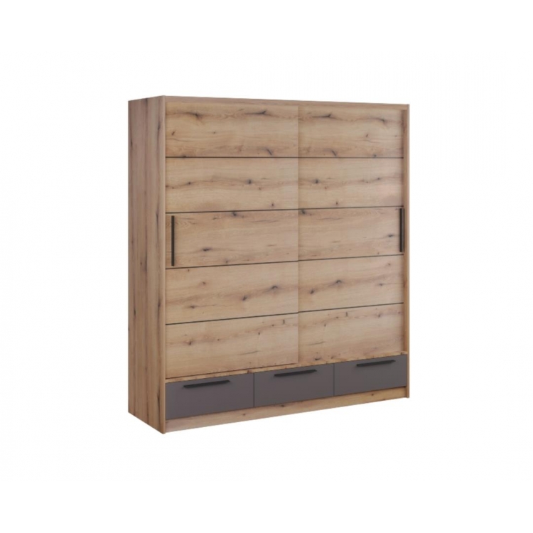 ΣΥΡΟΜΕΝΗ ΝΤΟΥΛΑΠΑ LARA 150 ARTISAN/ΓΚΡΙ Μελαμίνη Μ1.5Π0.62Υ2.20