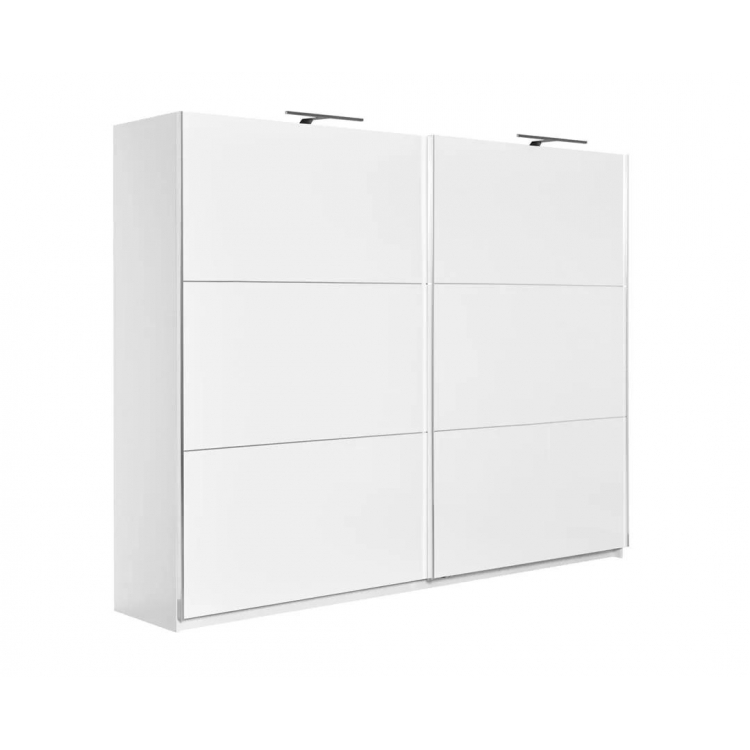 Συρόμενη ντουλάπα με βαρεός τύπου μηχανισμό Elegance 270 Ασπρο γυαλιστερό Μελαμίνη Μ2.70Π0.64Υ2.22