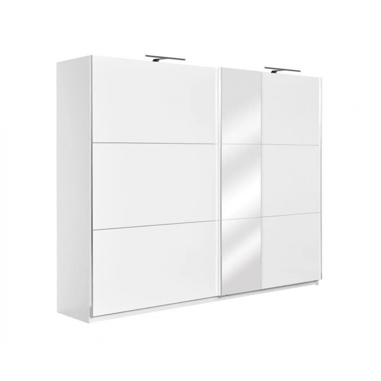 Συρόμενη ντουλάπα με βαρεός τύπου μηχανισμό Elegance 270 Ασπρο γυαλιστερό Μελαμίνη Μ2.70Π0.64Υ2.22