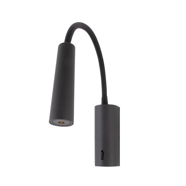 ΑΠΛΙΚΑ LED ΕΣΩΤΕΡΙΚΟΥ ΧΩΡΟΥ ΜΕ ΣΤΙΚ ΔΙΑΒΑΣΜΑΤΟΣ ΚΑΙ ΕΥΚΑΜΠΤΟ ΒΡΑΧΙΟΝΑ ΣΕ ΜΑΥΡΗ ΣΑΓΡΕ ΑΠΟΧΡΩΣΗ Αλουμίνιο 20x4.5xh11.5