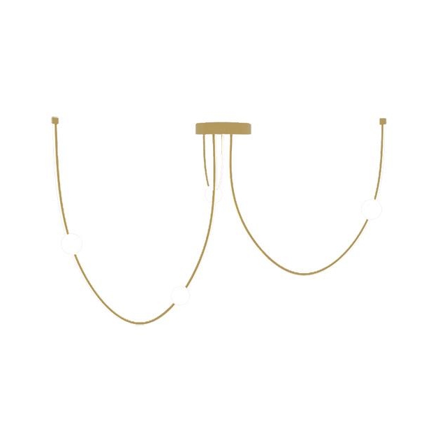 ΚΡΕΜΑΣΤΟ ΦΩΤΙΣΤΙΚΟ LED ΧΡΥΣΟ ΜΑΤ ΜΕ ΛΕΥΚΟ ΟΠΑΛ ΓΥΑΛΙ Γυαλί 140x30xh100