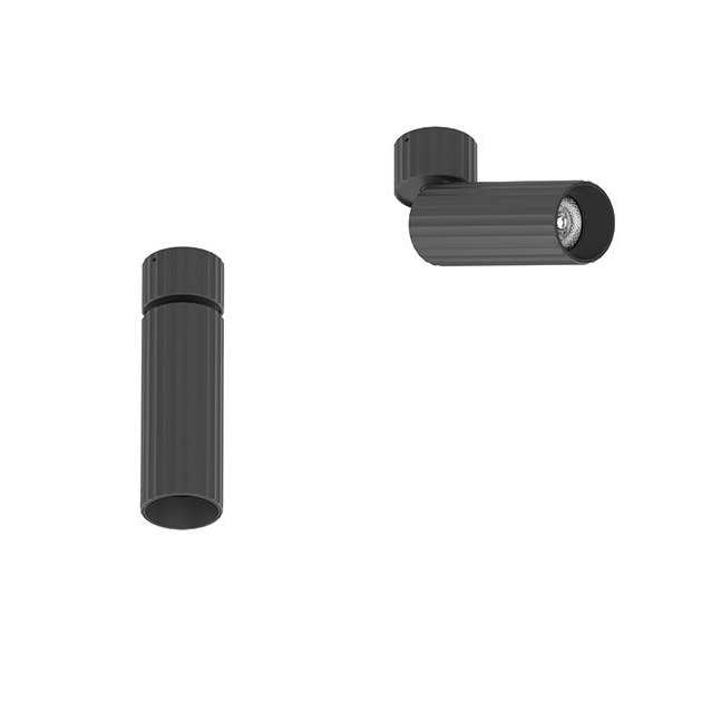 LED ΣΠΟΤ ΟΡΟΦΗΣ ΜΑΥΡΟ ΜΑΤ ΜΕ ΜΑΥΡΟ ΔΑΧΤΥΛΙΔΙ Αλουμίνιο 4.5x15xh4.5