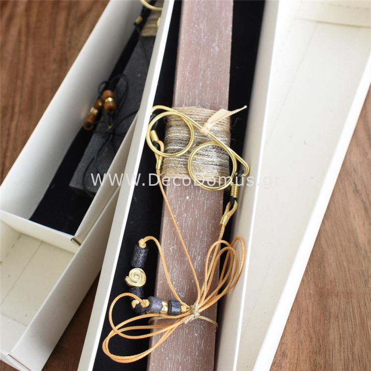 ΛΑΜΠΑΔΑ ΑΡΩΜΑΤΙΚΗ ΤΑΜΠΑ ME ΓΥΑΛΙΑ Αρωματικό Κερί 3*1.5*25