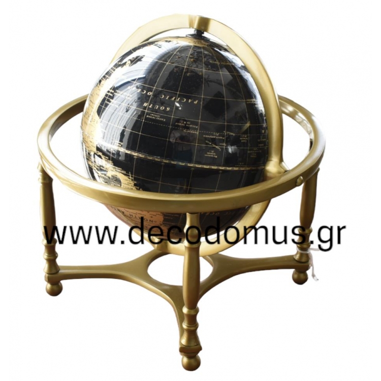 ΥΔΡΟΓΕΙΟΣ ΣΦΑΙΡΑ ΜΑΥΡΗ ΜΕ ΜΕΤΑΛΛΙΚΗ ΧΡΥΣΗ ΜΑΤ ΒΑΣΗ Μέταλλο Φ28*32