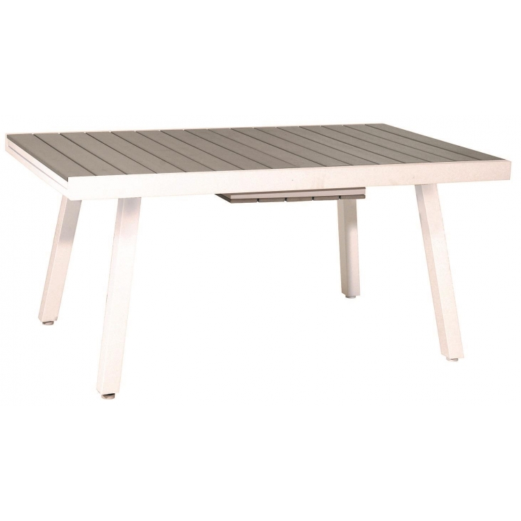 Επεκτεινόμενο Τραπέζι Pollywood Με Αλουμίνιο Σκελετό 160+50=210 x 100 x 76cm Αλουμίνιο