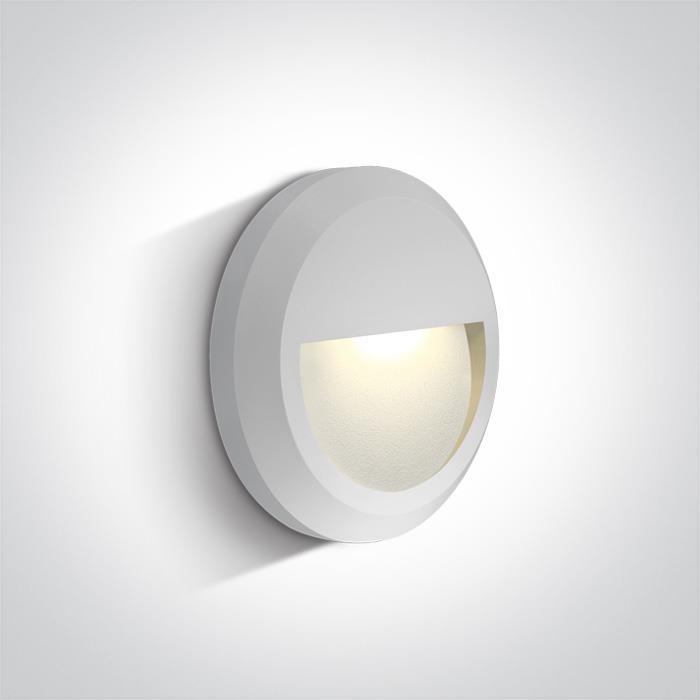 WHITE LED WALL LIGHT 2W WW DARK LIGHT IP65 230V_13 Wall & Ceiling LED > Outdoor Dark Lights ABS + PC One Light Συνθετικό ΔΙΑΜΕΤΡΟ 15 *2.7 ΕΚ.