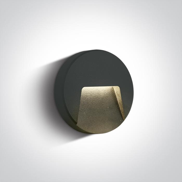 LED WALL LIGHT 3W WW DARK LIGHT IP65 230V 13 Wall & Ceiling LED>Outdoor Dark Lights One Light Συνθετικό ΔΙΑΜΕΤΡΟ Φ13.5* *3 ΕΚ.