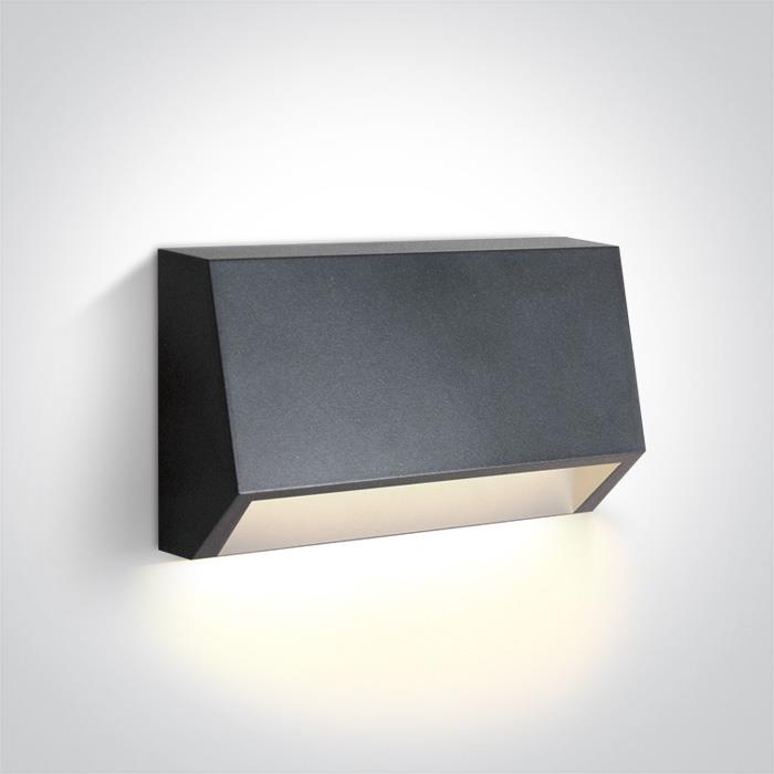 LED WALL LIGHT 1,5W WW DARK LIGHT IP65 230V One Light Συνθετικό 10*6 *3.4 ΕΚ.