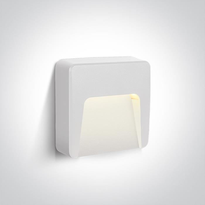 LED WALL LIGHT 1,5W WW DARK LIGHT IP65 230V One Light Συνθετικό 7.8*7.8*2.5 ΕΚ.