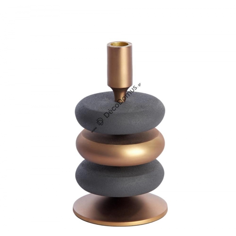 ΚΗΡΟΠΗΓΙΟ VELOUS MAT ΚΑΦΕ ΜΠΡΟΝΖΕ & MAT ΜΑΥΡΟ- Light & Living Μέταλλο 11*20