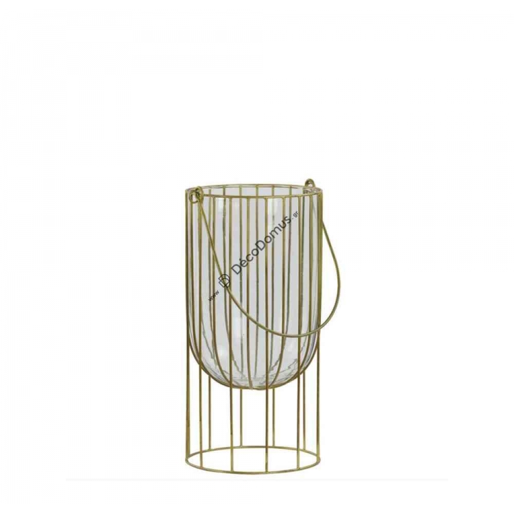 ΒΑΖΟ SIBANI ΧΡΥΣΟ ΜΕ ΕΣΩΤΕΡΙΚΟ ΓΥΑΛΙ Light&Living Γυαλί 12*Y24