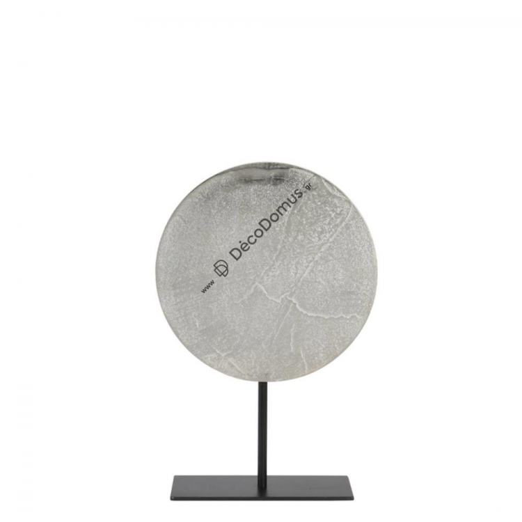 ΔΙΑΚΟΣΜΗΤΙΚΟΣ ΕΠΙΤΡΑΠΕΖΙΟ GASIM ΚΥΚΛΟΣ NIKEL & MAT ΜΑΥΡΟ Light&Living Αλουμίνιο 30*10*45.5