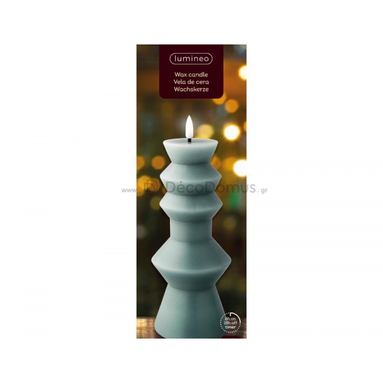 ΚΕΡΙ ΒΕΡΑΜΑΝ -ΜΠΛΕ LED TIMER ME ΜΠΑΤΑΡΙΑ KAEMINGK Κερί Φ8.4*23Υ