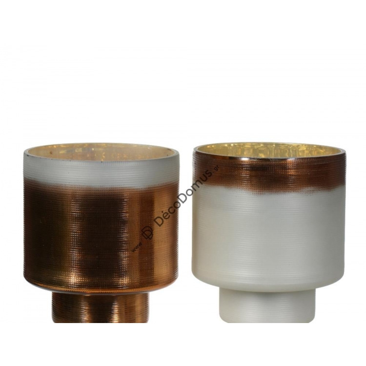 ΚΗΡΟΠΗΓΙΟ ΑΝΑΓΛΥΦΟ ΔΥΟ ΧΡΩΜΑΤΑ ΣΤΟ ΕΣΩΤΕΡΙΚΟ ΑΣΗΜΕΝΙΟ ΧΡΥΣΟ KAEMINGK Γυαλί 12*Υ14