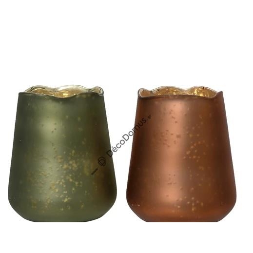 ΚΗΡΟΠΗΓΙΟ ΓΥΑΛΙΝΟ ΜΑΤ ΜΕ ΑΣΗΜΟΧΡΥΣΗ ΕΠΙΣΤΡΩΣΗ KAEMINGK Γυαλί 11*12.75*12.75*Η15