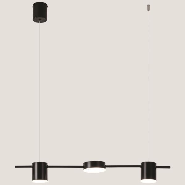 ARTE ILLUMINA ΦΩΤΙΣΤΙΚΟ ΚΡΕΜΑΣΤΟ 3ΦΩΤΟ LED 24W ΜΑΥΡΟ 3CCT Μέταλλο 75*10*Υ157