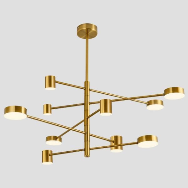 ARTE ILLUMINA ΦΩΤΙΣΤΙΚΟ  ΚΡΕΜΑΣΤΟ 10ΦΩΤΟ LED 60W ΧΡΥΣΟ Αλουμίνιο 143*143*Y65