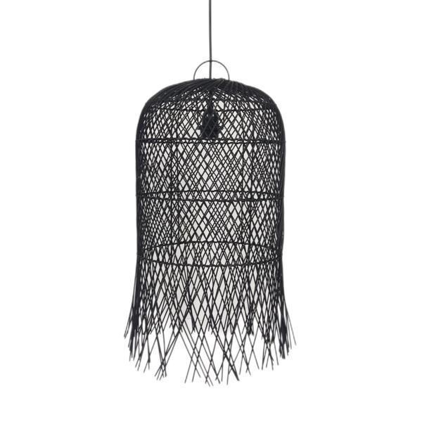 ΦΩΤΙΣΤΙΚΟ ΚΡΕΜΑΣΤΟ ΜΟΝΟΦΩΤΟ Ε27 MAX 60W H610*D330MMRATTAN ΜΑΥΡΟ Μέταλλο 33*33*61