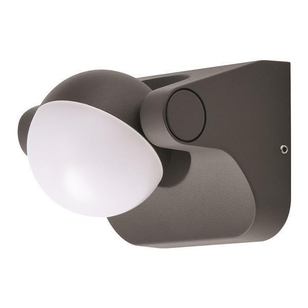 ΑΠΛΙΚΑ ΤΟΙΧΟΥ LED ΜΕ ΠΕΡΙΣΤΡΕΦΟΜΕΝΗ ΒΑΣΗ 8W 114X105X90 3000K IP54 ΓΚΡΙ PRO Αλουμίνιο 114*105*90YMM