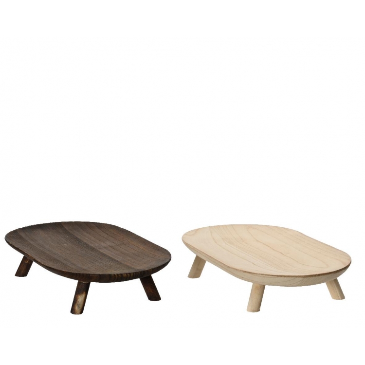 ΔΙΑΚΟΣΜΗΤΙΚΗ ΠΙΑΤΕΛΑ ΞΥΛΟ ΜΕ ΚΑΜΠΥΛΕΣ ΓΩΝΙΕΣ- KAEMINGK Ξύλο 26*44*Υ5.5