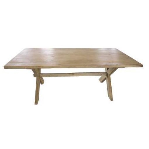 ΤΡΑΠΕΖΙ ΜΕ ΧΙΑΣΤΙ ΠΟΔΙΑ ΑΠΟ ΜΑΣΙΦ ΑΝΑΚΥΚΛΩΜΕΝΟ ΞΥΛΟ ΦΤΕΛΙΑΣ 200Χ90Χ76CM Ξύλο Μ2.0Π0.9Υ0.76