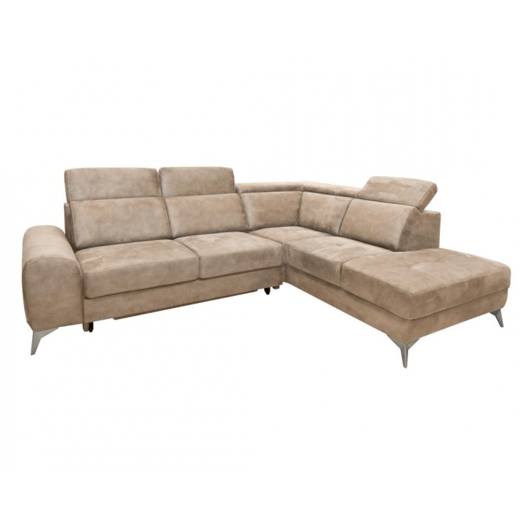 Γωνιακός καναπές με κρεβάτι Diego Μπεζ Αριστερής φοράς 288x230x102εκ. Μελαμίνη Μ2.88Π2.30Υ0.85