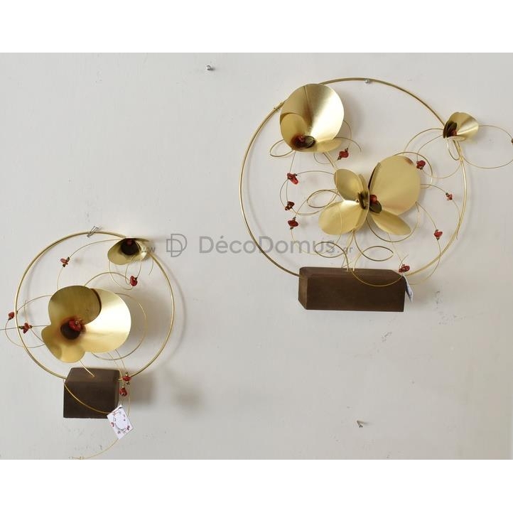 ΕΠΙΤΡΑΠΕΖΙΟ ΜΕΤΑΛΛΙΚΟ ΛΟΥΛΟΥΔΙ ΠΑΝΣΕΣ ΣΕ ΞΥΛΟ ΚΥΚΛΟΣ ΜΙΚΡΟΣ Ξύλο Μ0.08Π0.04Υ0.15