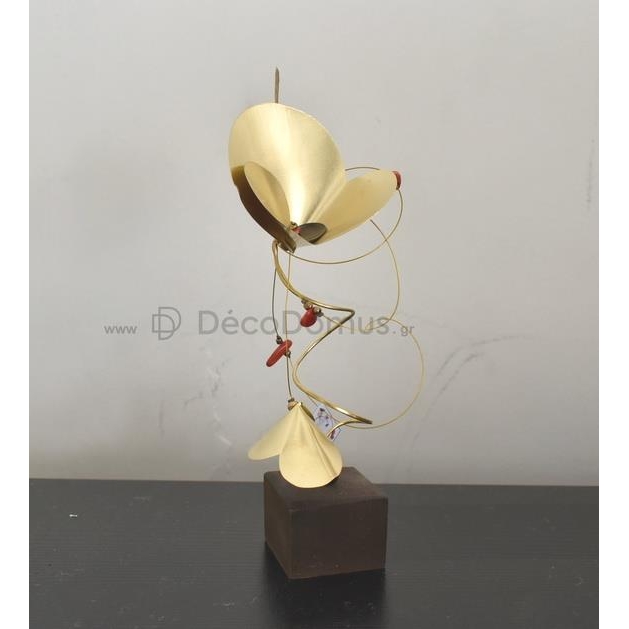 ΕΠΙΤΡΑΠΕΖΙΟ ΤΕΤΡΑΓΩΝΟ ΜΕΤΑΛΛΙΚΟ ΛΟΥΛΟΥΔΙ ΠΑΝΣΕΣ ΣΕ ΞΥΛΟ Ξύλο Μ0.06Π0.06Υ0.2