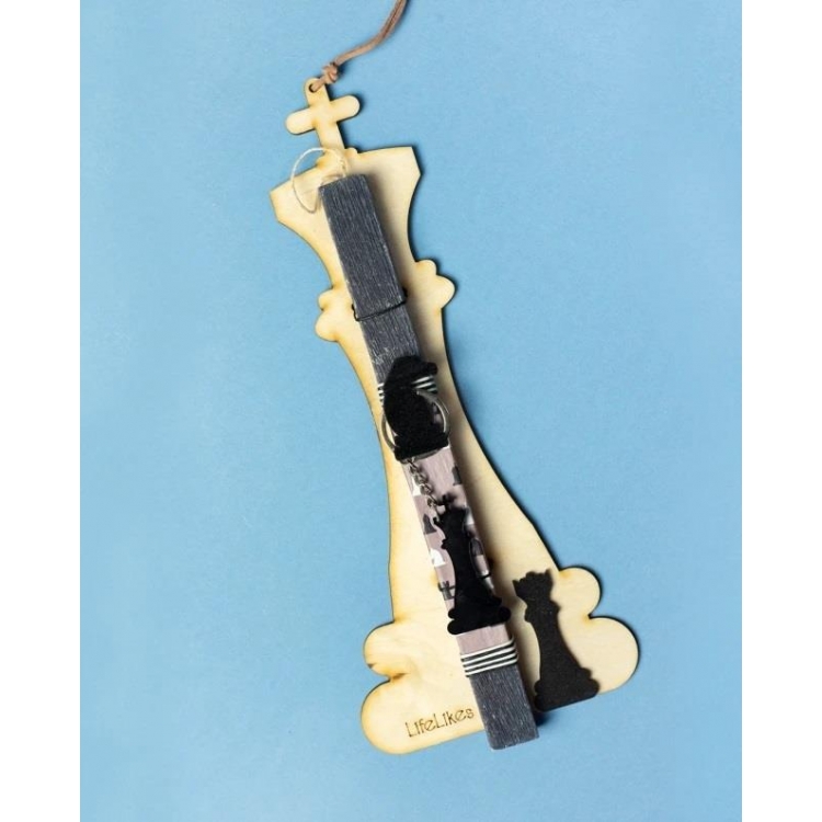 Χειροποίητη Αρωματική Λαμπάδα Σκάκι Βασιλιάς Αρωματικό Κερί Μ0.025Π0.015Υ0.25