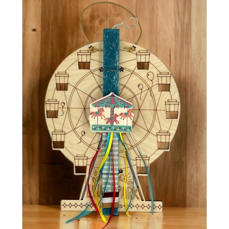 Χειροποίητη Αρωματική Λαμπάδα Λούνα Παρκ Για Παιδιά Αρωματικό Κερί Μ0.025Π0.015Υ0.25