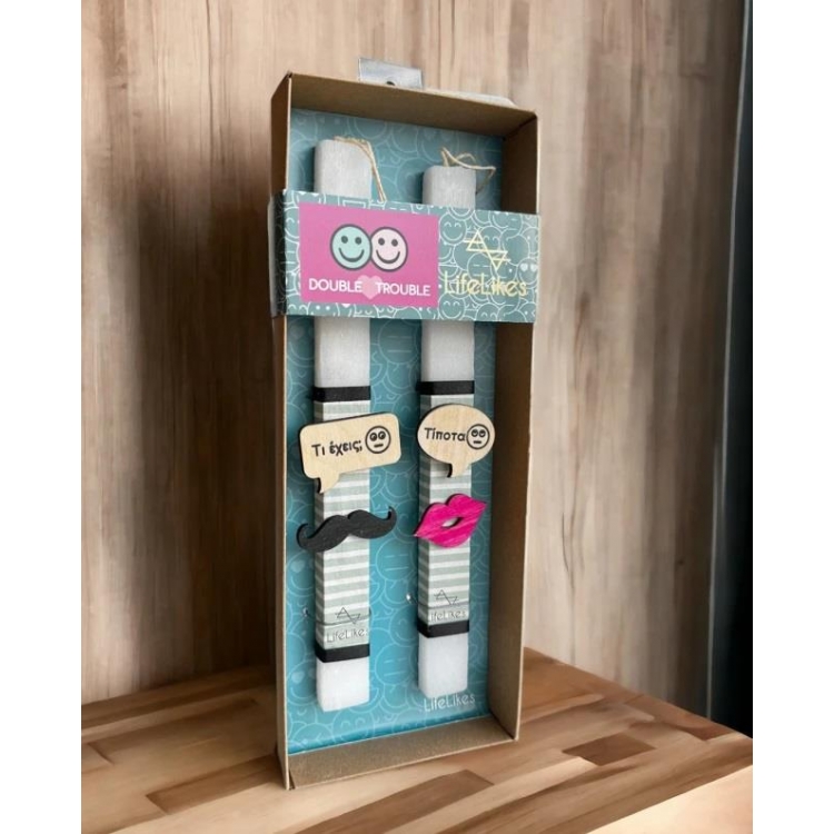 Χειροποίητη Αρωματική Λαμπάδα Για Ζευγάρια \