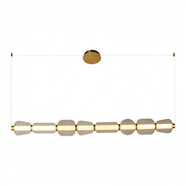 ΚΡΕΜΑΣΤΟ LED ΦΩΤΙΣΤΙΚΟ 37W 3000K ΜΕΤΑΛΛΟ-ΓΥΑΛΙ, ΧΡΥΣΟ-ΣΑΜΠΑΝΙΖΕ Μέταλλο Μ1.2Π0.12Υ1.55